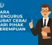 cara mengurus surat cerai dari pihak perempuan
