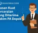 alasan kuat perceraian yang diterima hakim PA Depok